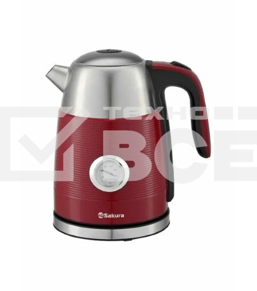 Чайник электрический Sakura SA-2178R Premium красный/серебристый, 1.7 л., 2200 Вт