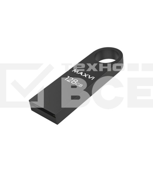 Флеш диск Maxvi MK 128GB USB 2.0 dark grey, монолит, металл