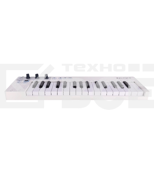 Клавиатура MIDI [430201] Arturia [KeyStep] 32 клавиши, мини-клавиатура с velocity&aftertouch, арпеджиатор, 8 голосный шаговый секвенсор, управление скоростью и Tap Tempo, кнопки Sustain Hold, Shift, разъемы MIDI In/Out, Sync In/Out, CV/Gate Outs, Sustain