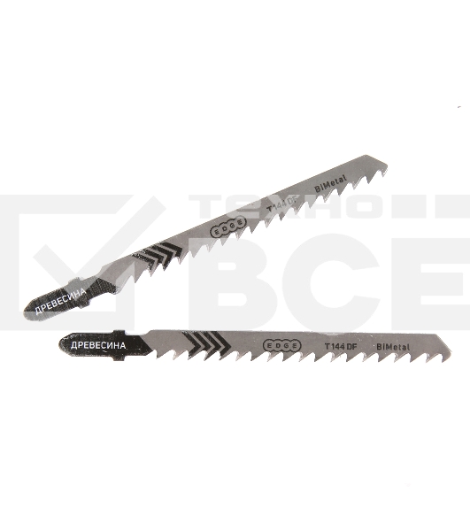 Пилка для лобзика EDGE by PATRIOT T144DF по дереву, 2шт в блистере