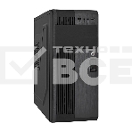 Компьютерный корпус Miditower ExeGate UN-605B Black, ATX, <UN400, 120mm>, 2*USB, Audio, замок блокировки кнопки питания, фото 1