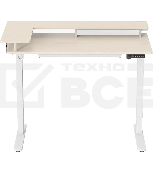 Стол для компьютера Cactus CS-EDL-DWT столешница ДСП светлый дуб каркас белый 120x71x60см