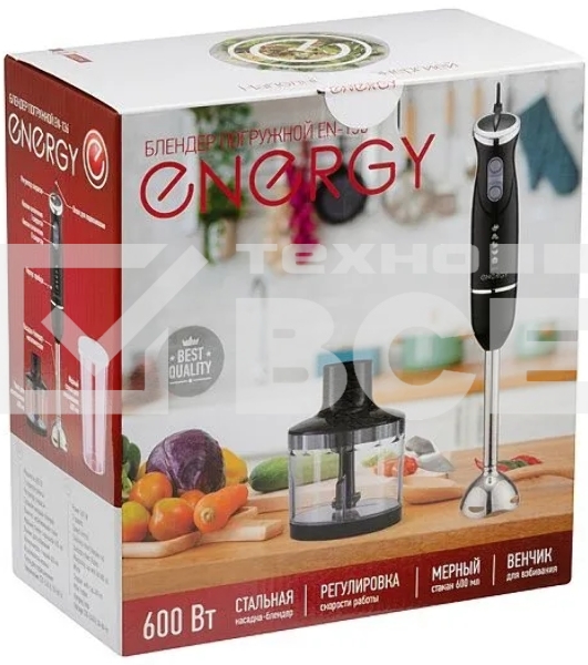 Блендер ENERGY EN-136 600 Вт, 2 скорости (107177)