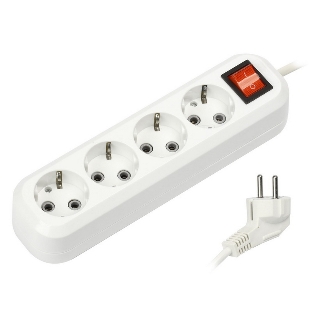 Удлинитель Smartbuy (SBE-16-4-05-ZS) 4 гнз х 5,0 м (16А/3.5 кВт, ПВС 3х1.0)