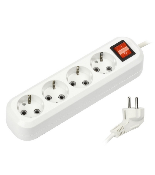 Удлинитель Smartbuy (SBE-16-4-05-ZS) 4 гнз х 5,0 м (16А/3.5 кВт, ПВС 3х1.0)