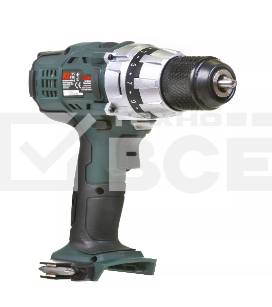 Профессиональный шуруповерт аккумуляторный Klpro KLNM18-00 (18В, без ЗУ и АКБ, 40Нм, 2 скорости, 20-ступений к/м, подсветка,в кейсе)