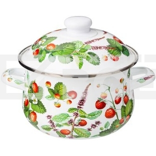 Кастрюля эмалированная AGNESS 934-561 ФРУКТОВАЯ КОРЗИНА 2.0 л