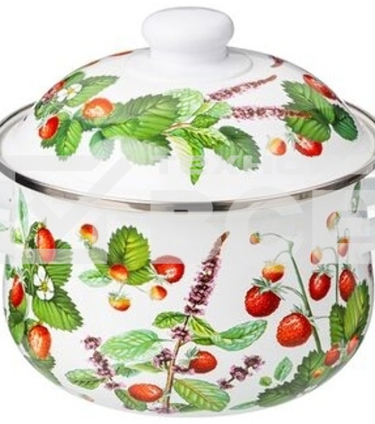 Кастрюля эмалированная AGNESS 934-561 ФРУКТОВАЯ КОРЗИНА 2.0 л