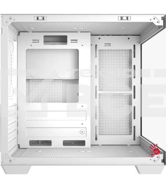 Компьютерный корпус Bloody CC-121 белый без БП mATX 7x120мм 1xUSB2.0 1xUSB3.0 audio