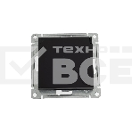 Механизм розетки 1-м СП AtlasDesign 16А IP20 с заземл. защ. шторки с крышкой карбон, фото 1