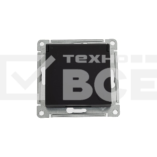 Механизм розетки 1-м СП AtlasDesign 16А IP20 с заземл. защ. шторки с крышкой карбон