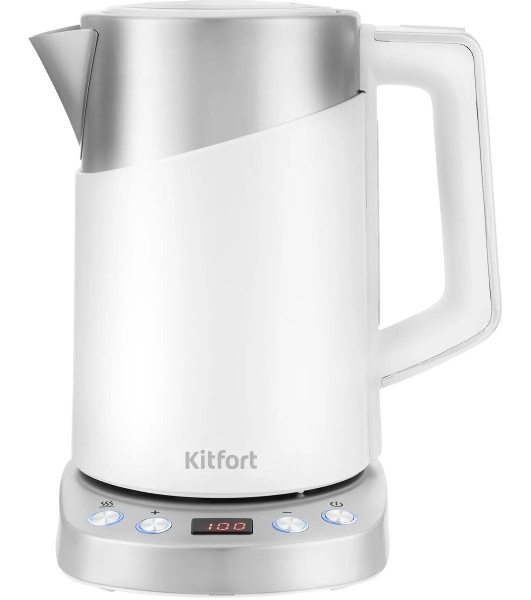 Чайник электрический Kitfort КТ-660-1 1.7л. 2200Вт белый (корпус: пластик)