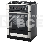 Плита комбинированная Gefest ПГЭ 6502-03 0284 черный, конфорок 4 газовых, духовка 55 л, 60 см x 85 см x 60 см, фото 1