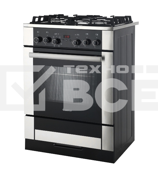 Плита комбинированная Gefest ПГЭ 6502-03 0284 черный, конфорок 4 газовых, духовка 55 л, 60 см x 85 см x 60 см