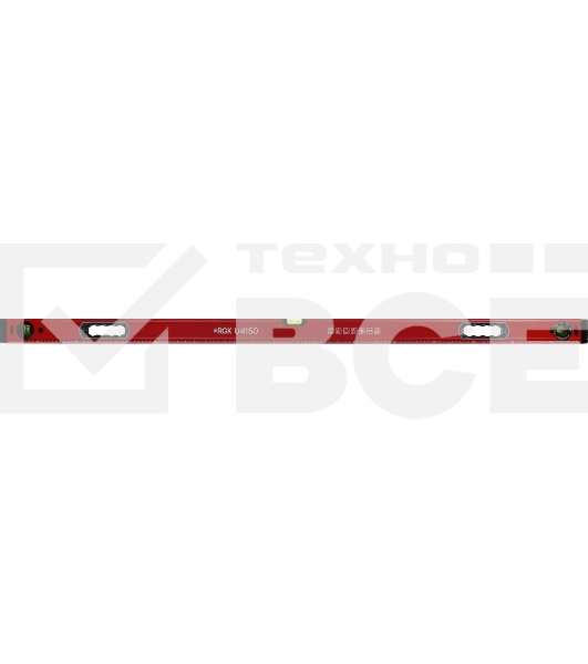 Уровень RGK U4150 пузырьковый 3глаз. магнит. красный (776073)