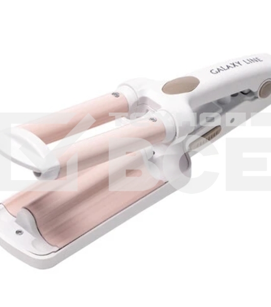 Щипцы для завивки волос Galaxy Line GL4667 белый/бежевый, 10 мм, 180 °C, 1 режим