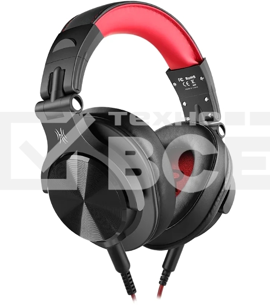 Гарнитура OneOdio A71 красный, проводная, 3.5 мм