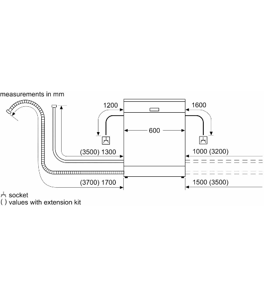 Посудомоечная машина Bosch Serie 2 SMS26AI00Q, нержавеющая сталь, 66 см, 12 компл., 48 дБ, класс А