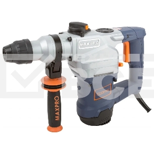 Перфоратор демонтажный MAX-PRO MPRH1100/28 1100 Вт, 900об/мин, 5Дж, 3 режима, Д/Б/М-36/28/13, SDS-PLUS, 4,8 кг, антивибрационная ручка, резиновые вставки, дополни
