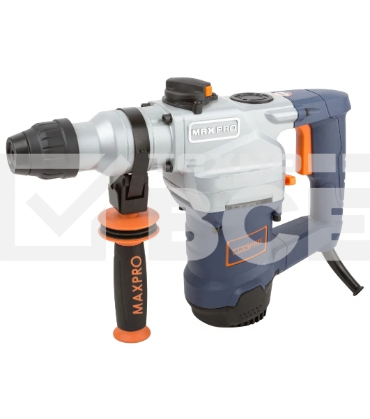 Перфоратор демонтажный MAX-PRO MPRH1100/28 1100 Вт, 900об/мин, 5Дж, 3 режима, Д/Б/М-36/28/13, SDS-PLUS, 4,8 кг, антивибрационная ручка, резиновые вставки, дополни