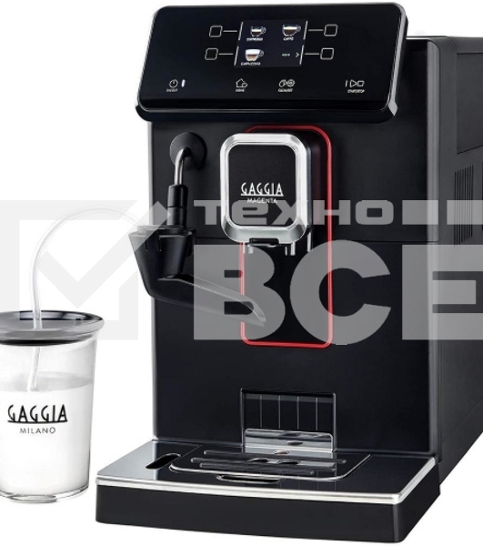 Кофемашина автоматическая Gaggia MAGENTA MILK BK 8701/01 черный, исп. кофе - молотый/зерновой, 1.8 л, 1900 Вт, 15 Бар.