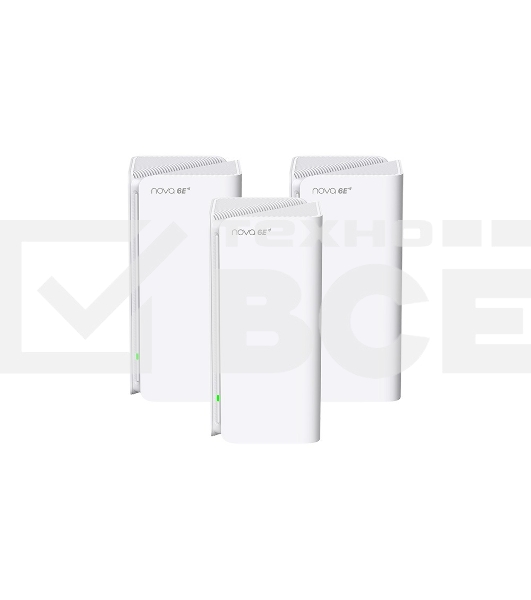 Трехдиапазонная гигабитная Wi-Fi Mesh система Tenda MX21 Pro (3-pack) AXE5700, 2,4/5/6 ГГц, до 5665 Мбит/с, 3x1Гбит/с
