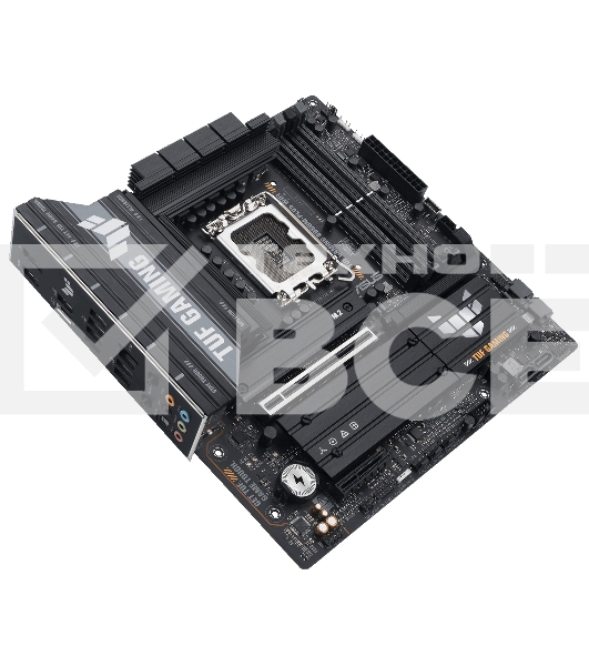 Материнская плата ASUS TUF GAMING B860M-PLUS WIFI, LGA 1851, Intel B860, 4xDDR5, 4xSATA, 3xM.2, 1xPCIe 5.0 x16, 1xPCIe x4, 1xUSB-C, 4xUSB-A 3.2 Gen 1, 2xUSB-A 3.2 Gen 2, 1xHDMI, 1xDP, 1x2.5Gb LAN, 7.1, mATX