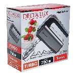Миксер Delta LUX DE-7701 нерж. черный: 700 Вт,4 насадки,5 скоростн.режимов,''Турбо'' (16), фото2