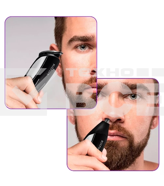 Триммер Kitfort КТ-3109 черный/серебристый 3Вт (насадок в компл:10шт)