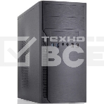 Компьютерный корпус Foxline FL-628-FZ450R-U32-S черный, с блоком питания 450Вт mATX case, w/PSU 450W 12cm, w/2xUSB 2.0, w/2xUSB 3.0 w/pwr cord, w/o FAN, E-lock support, фото 1