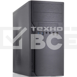 Компьютерный корпус Foxline FL-628-FZ450R-U32-S черный, с блоком питания 450Вт mATX case, w/PSU 450W 12cm, w/2xUSB 2.0, w/2xUSB 3.0 w/pwr cord, w/o FAN, E-lock support