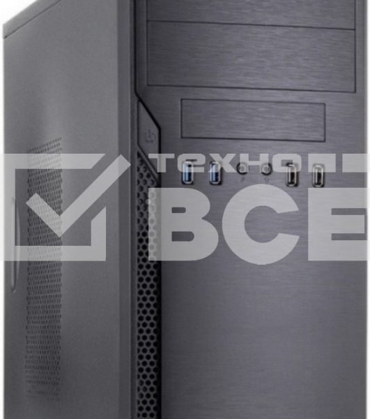 Компьютерный корпус Foxline FL-628-FZ450R-U32-S черный, с блоком питания 450Вт mATX case, w/PSU 450W 12cm, w/2xUSB 2.0, w/2xUSB 3.0 w/pwr cord, w/o FAN, E-lock support