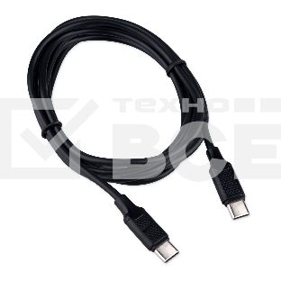 Кабель USB2.0 Cablexpert CC-USB2-CMCM-60-1.8M, Type-C/Type-C, 3A, 60Вт, PD/QC3.0, медь, 1.8м, черный, пакет