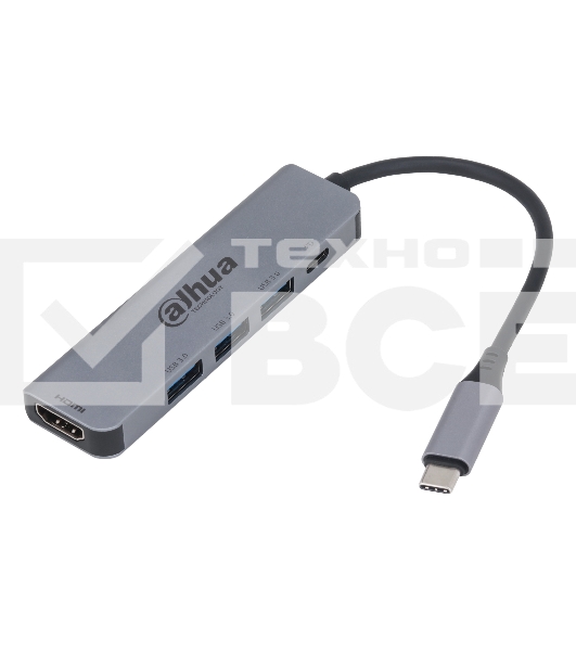 Док станция Dahua 5 in 1 USB 3.1 Type-C to HDMI + USB 3.0 + PD Docking Station