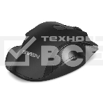 Мышь беспроводная SVEN RX-525SW черная (бесшумн. кл., 5+1кл. 600-1400DPI, Soft-touch, блист.), фото4