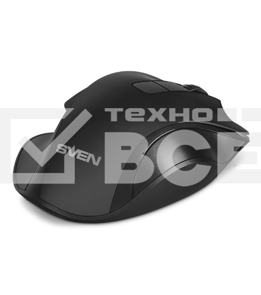Мышь беспроводная SVEN RX-525SW черная (бесшумн. кл., 5+1кл. 600-1400DPI, Soft-touch, блист.)