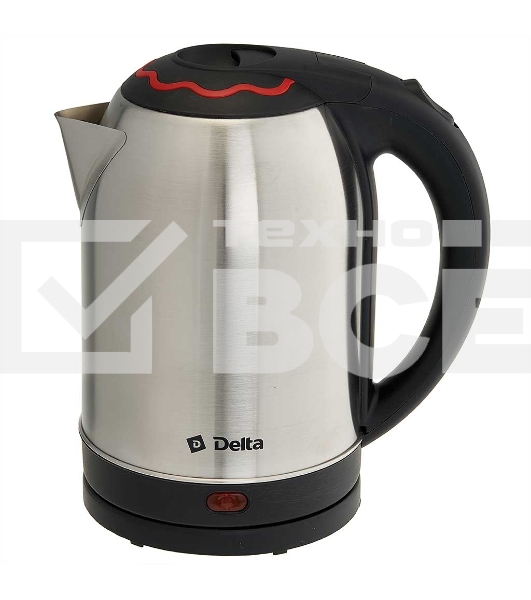 Чайник электрический Delta DL-1330 нерж с красным