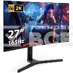 Монитор 27' ExeGate Combat EC2700TA VA 2560x1440, 165 Гц, 1 мс, 16:9, 300 кд/м², 1xHDMI, 1xDP, 2xUSB, 3.5 мм, изогнутый R1500, черный, фото4