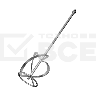 Насадка для миксера Сибртех, для тяжелых растворов,140 х 590 мм, оцинкованная,хвостовик резьба М14