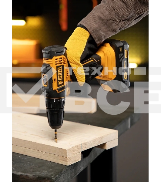 Дрель-шуруповерт Denzel CDL-18-0, Аккумуляторная, 18В, Без АКБ и ЗУ