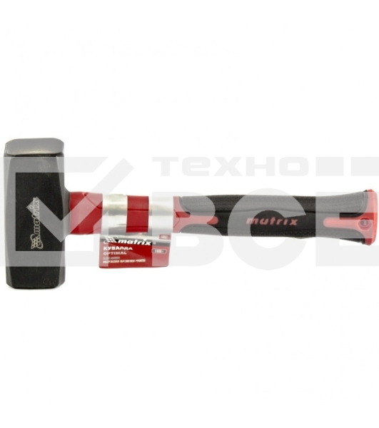 Кувалда Matrix optimal 1500 г, фибергласовая обрезиненная рукоятка