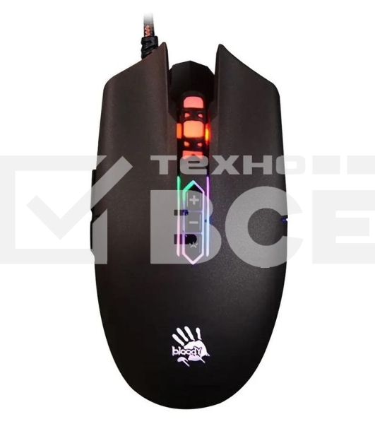 Мышь проводная A4Tech Bloody Q80 черный, 3200 dpi, USB, кнопки - 8
