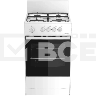 Плита газовая Darina S4 GM 441 101 белый, конфорок 4 шт, духовка 50 л, 50 см x 85 см x 51 см