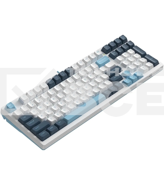 Клавиатура A4Tech Fstyler FS300 (FS300 PANDA SNOWBOARDING) проводная, USB, белый/синий