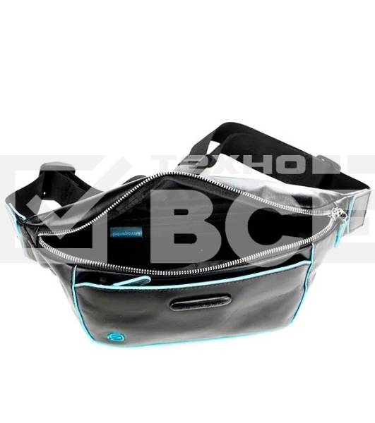 Сумка на пояс мужская Piquadro Blue Square CA2174B2/N, натур.кожа, черный
