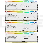 Оперативная память Kingston Fury Beast, DDR5, 64GB (4x16GB), 5200MHz, CL40, с радиаторами, RGB, белый, фото 1