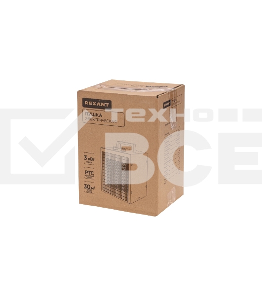 Пушка тепловая электрическая Rexant 60-0042 квадратная, PTC, 3кВт