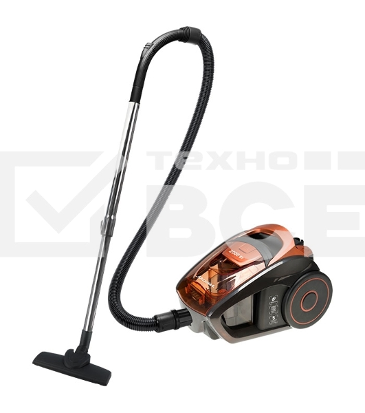 Пылесос Delta Аксинья КС-7000 оранжевый, 350/2000 Вт, уборка сухая, пылесборник контейнер, 1,5 л