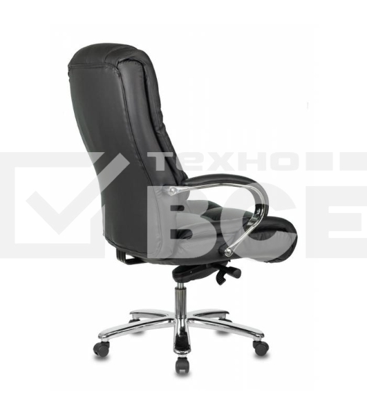 Кресло руководителя Бюрократ T-9925SL/BLACK черный, кожа, крестовина хром