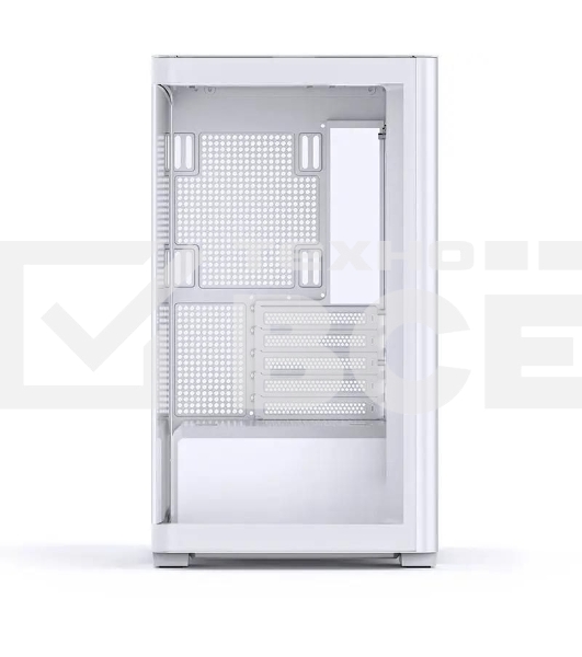 Корпус без блока питания JONSBO D300, Mini-Tower, TG, no fan, 2xUSB-A 3.2 + 1xUSB-C 3.2, mATX, mITX White